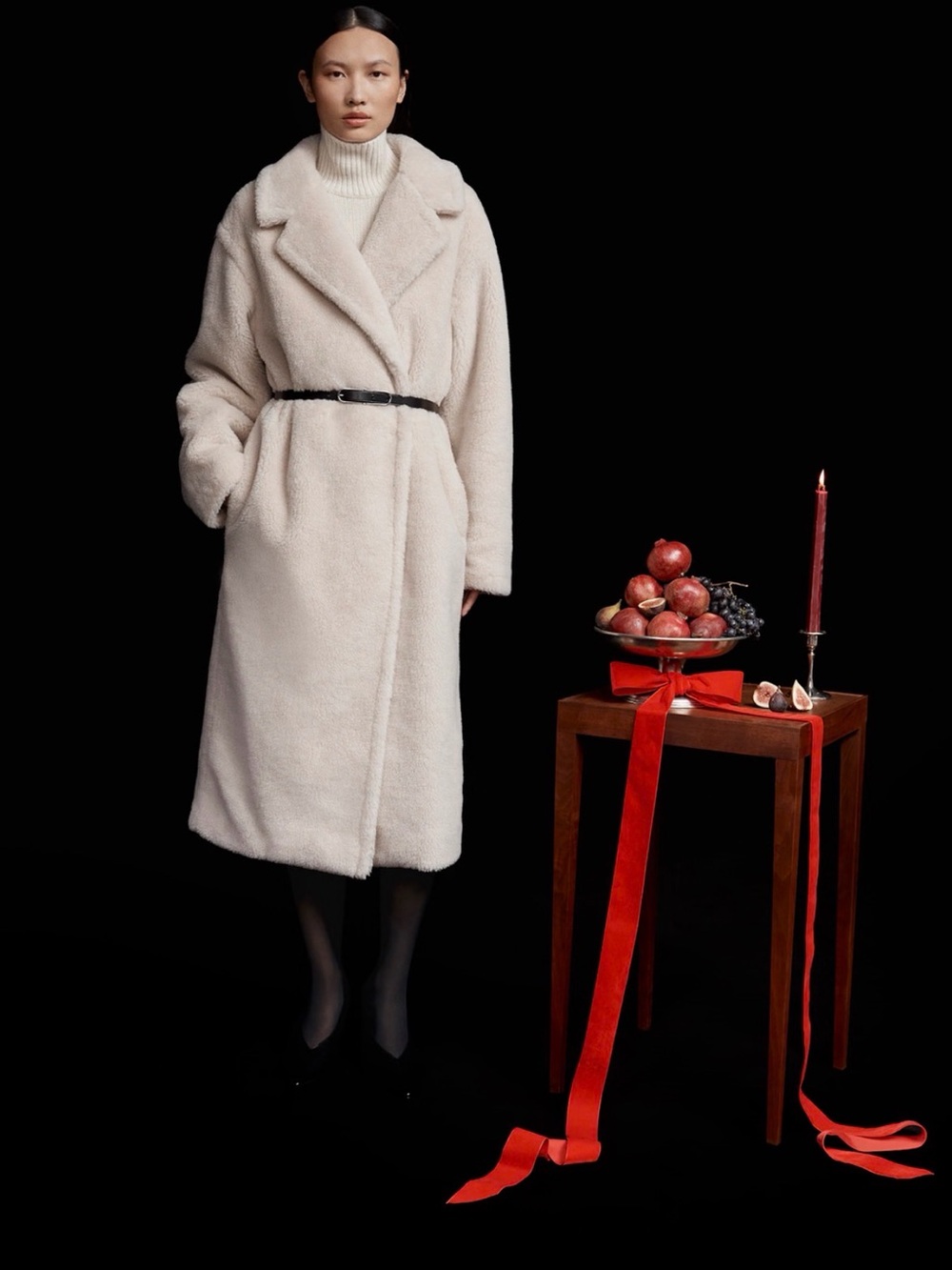 ARITZIA Teddy Coat - Teddy Wool with Notched Lapel